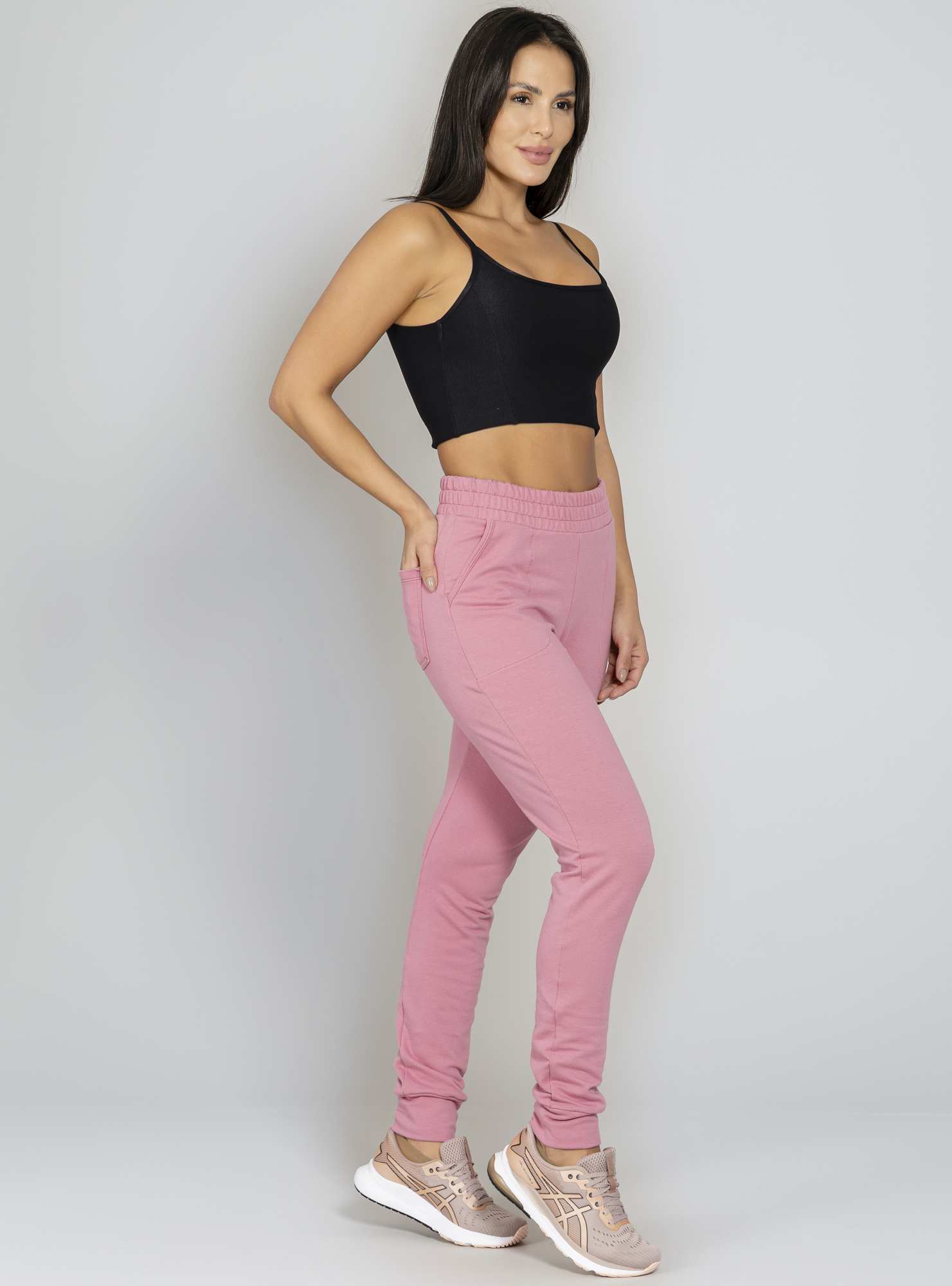 Calça Jogger Moletinho Comfy Rosa 24