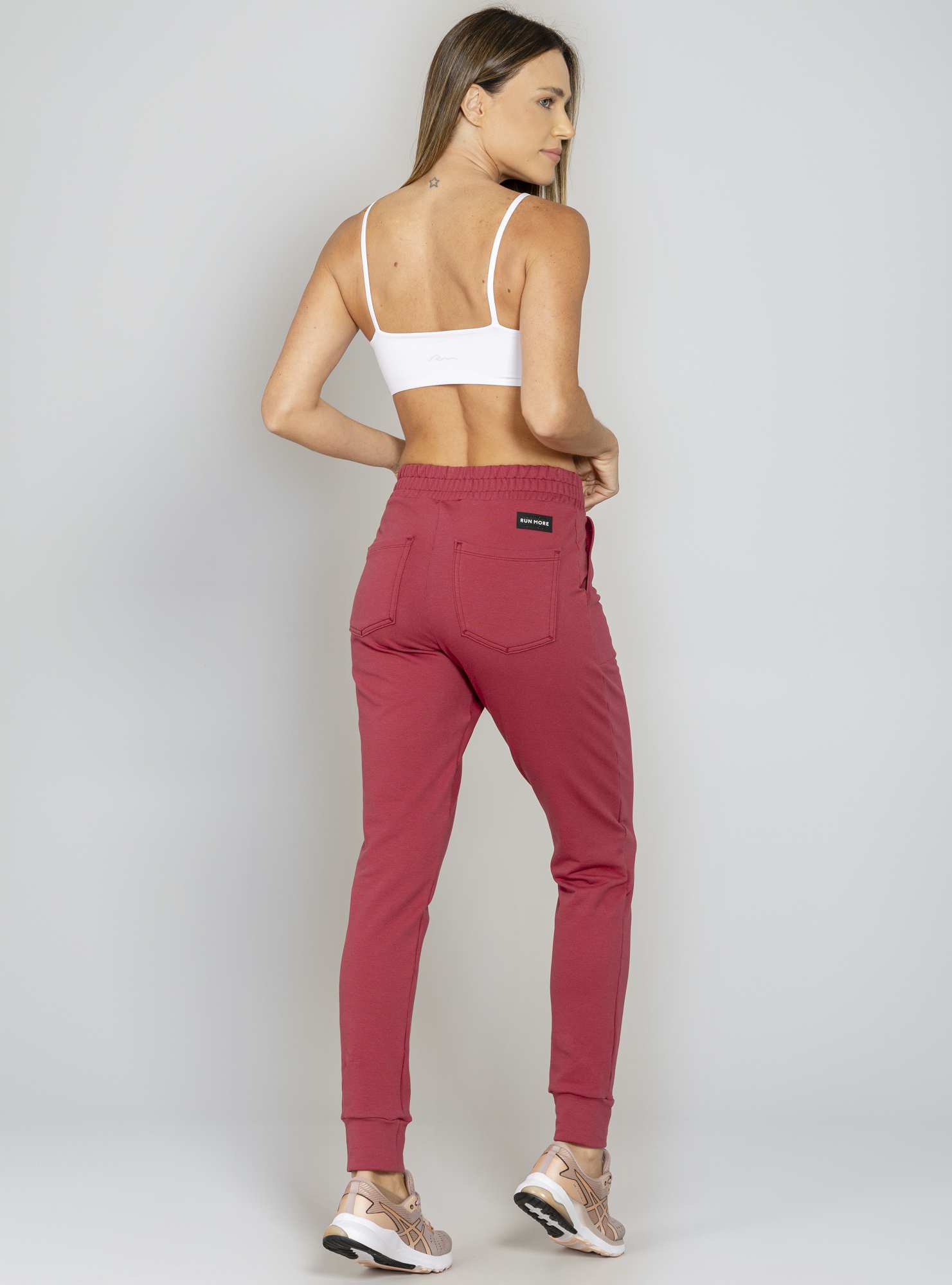Calça Jogger Moletinho Comfy Bordo 05