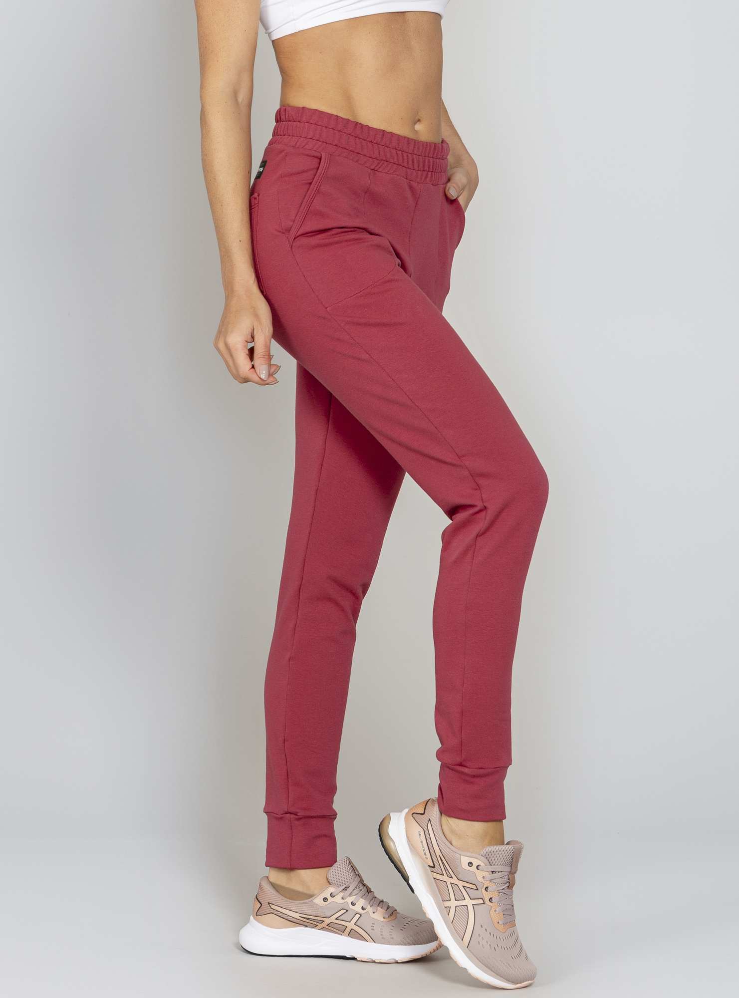 Calça Jogger Moletinho Comfy Bordo 05