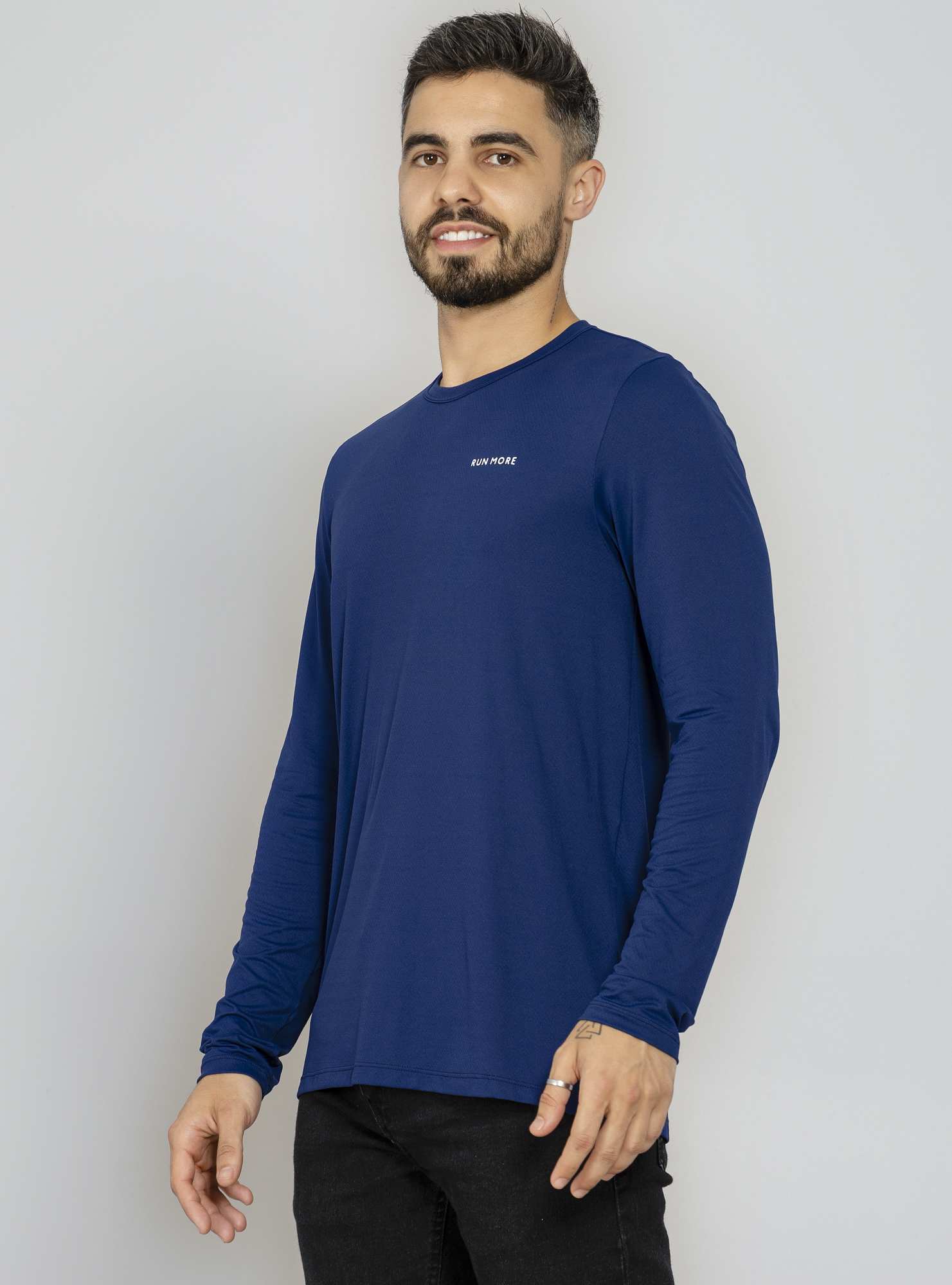 Camiseta Manga Longa Essencial Azul 02