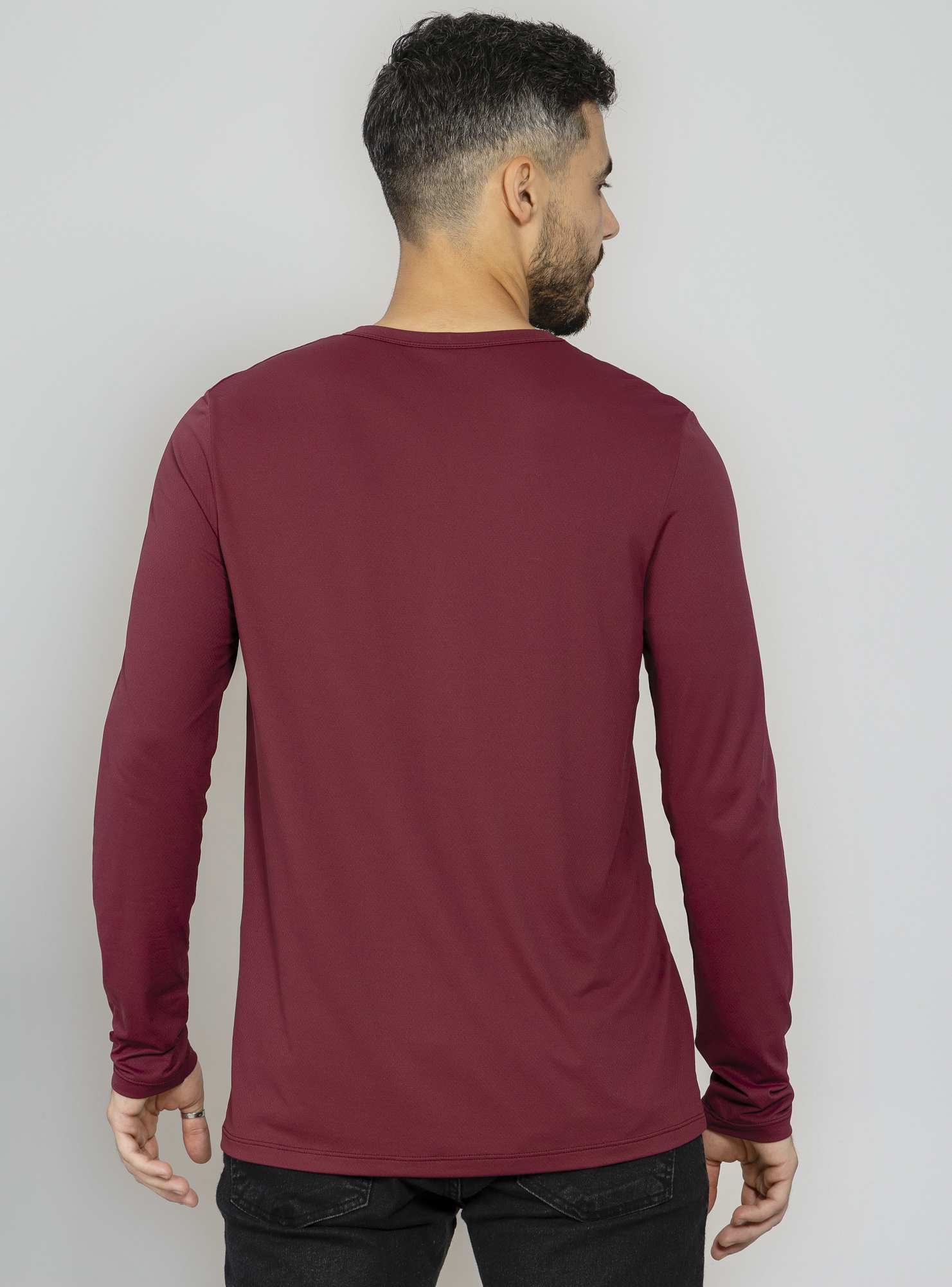 Camiseta Manga Longa Essencial Bordo 03