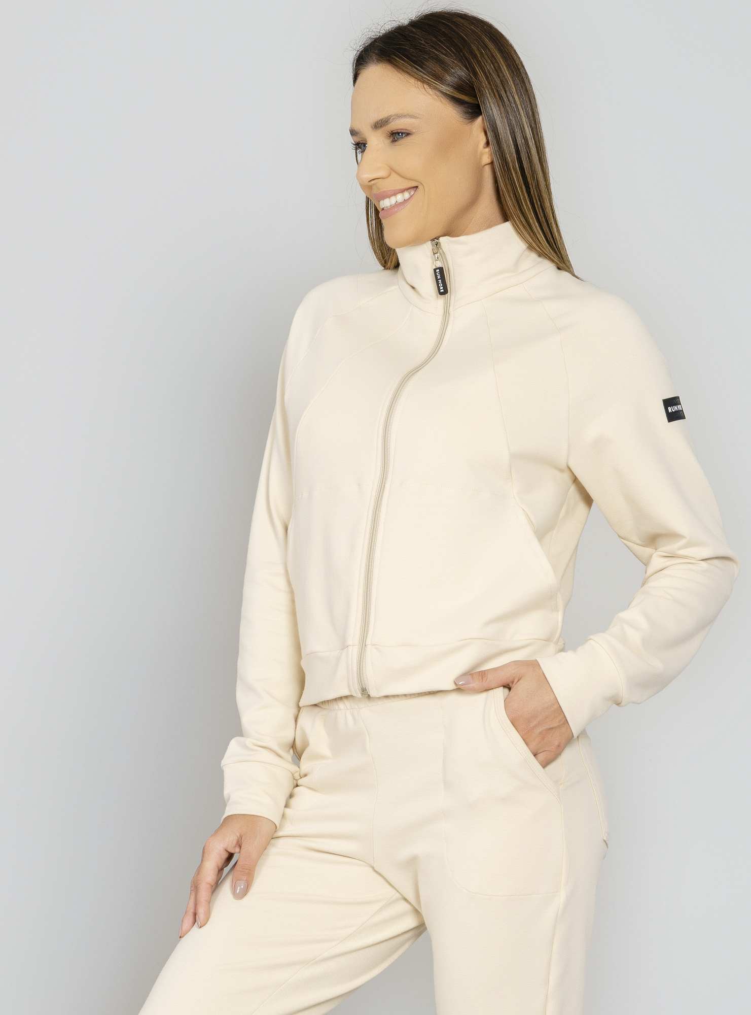 Jaqueta Moletinho Comfy Bege 01