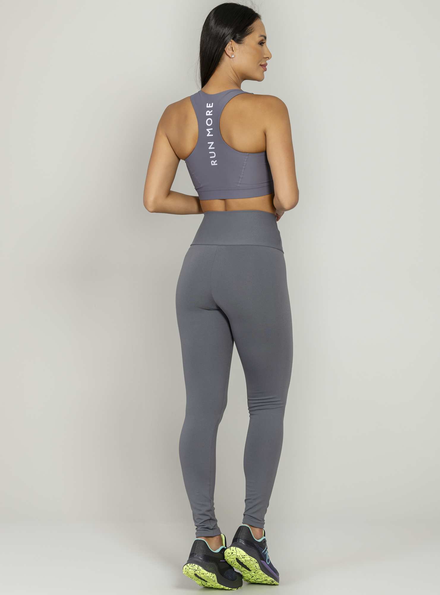 Legging Cós Alto Essencial Cinza 62