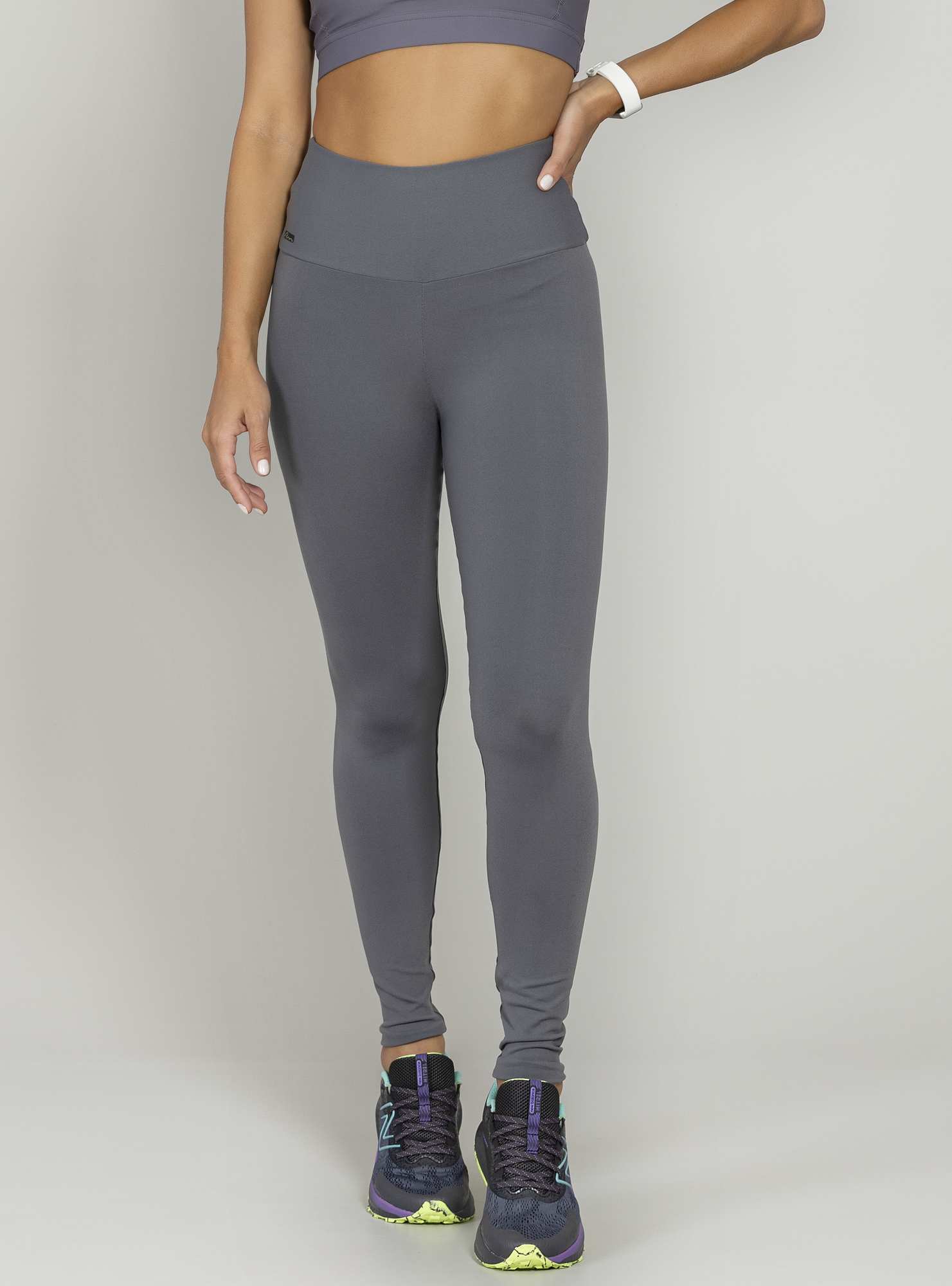 Legging Cós Alto Essencial Cinza 62