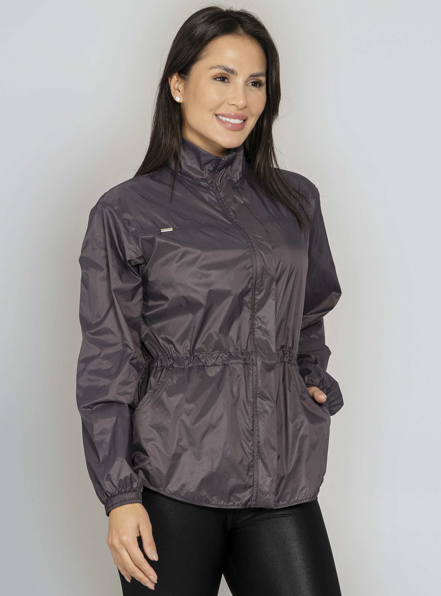 Jaqueta Alongada Street Flow Cinza 65