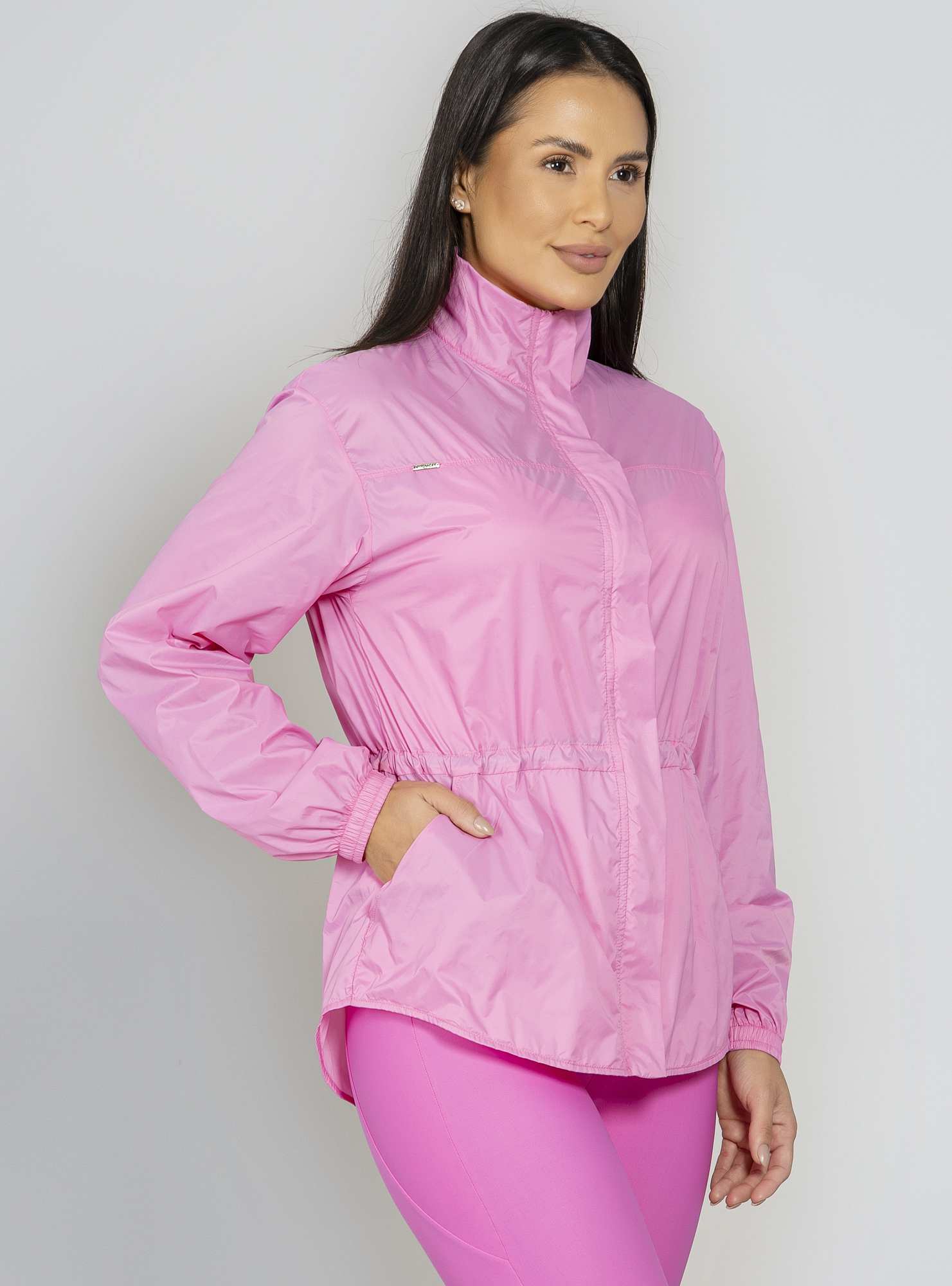 Jaqueta Alongada Street Flow Rosa 16