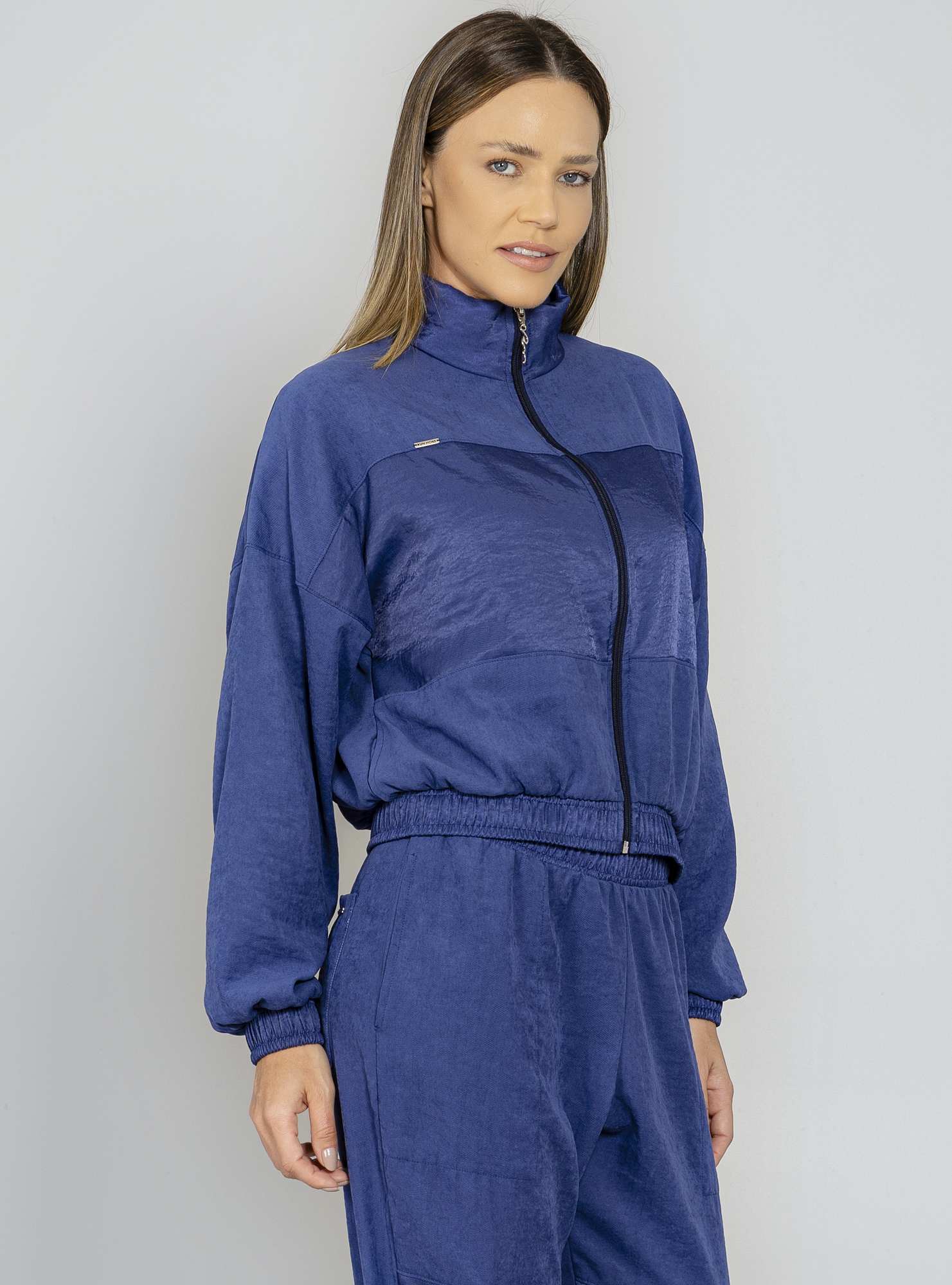 Jaqueta Bomber Relaxed Sporty Azul 07