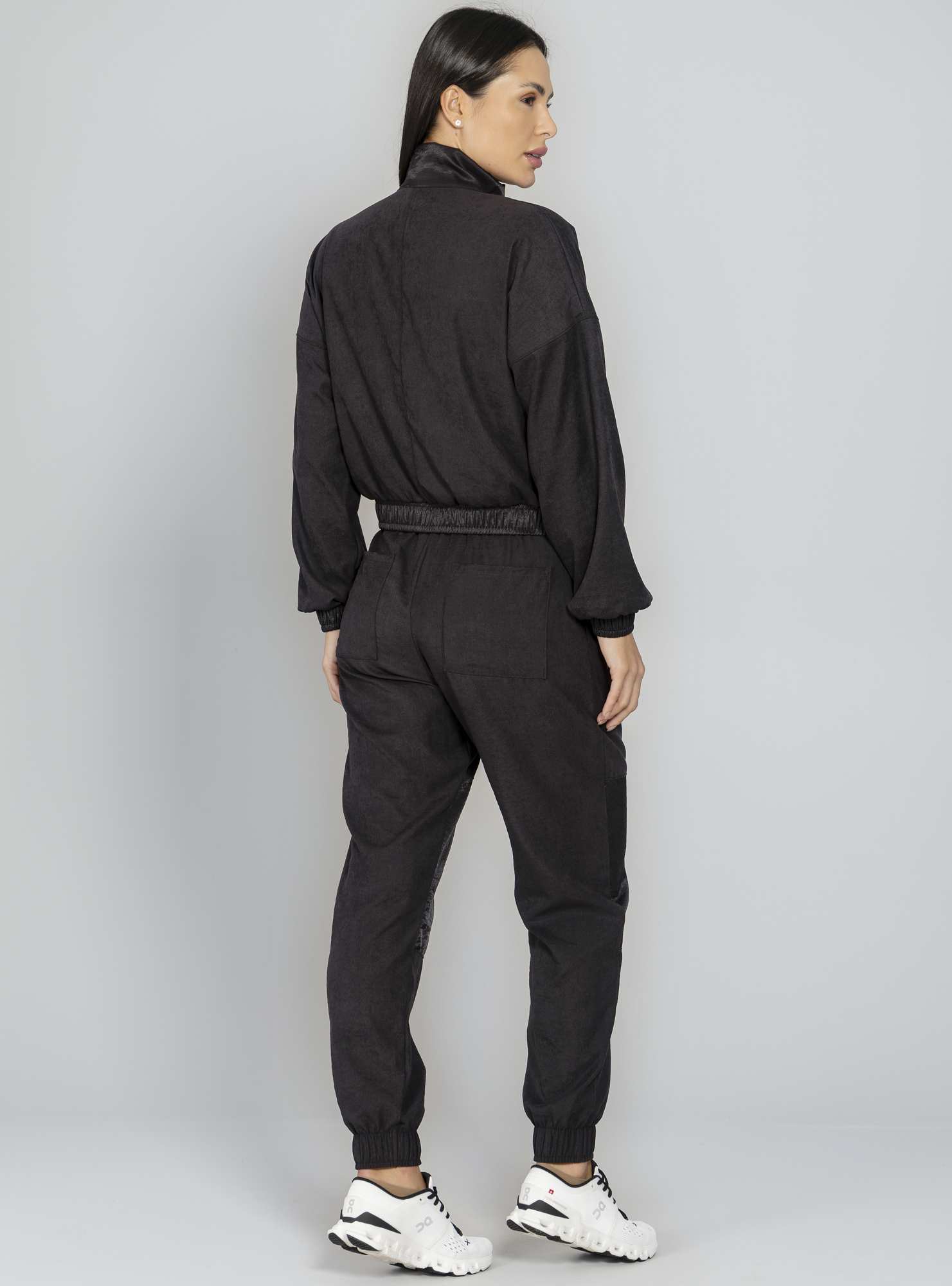 Jaqueta Bomber Relaxed Sporty Preto