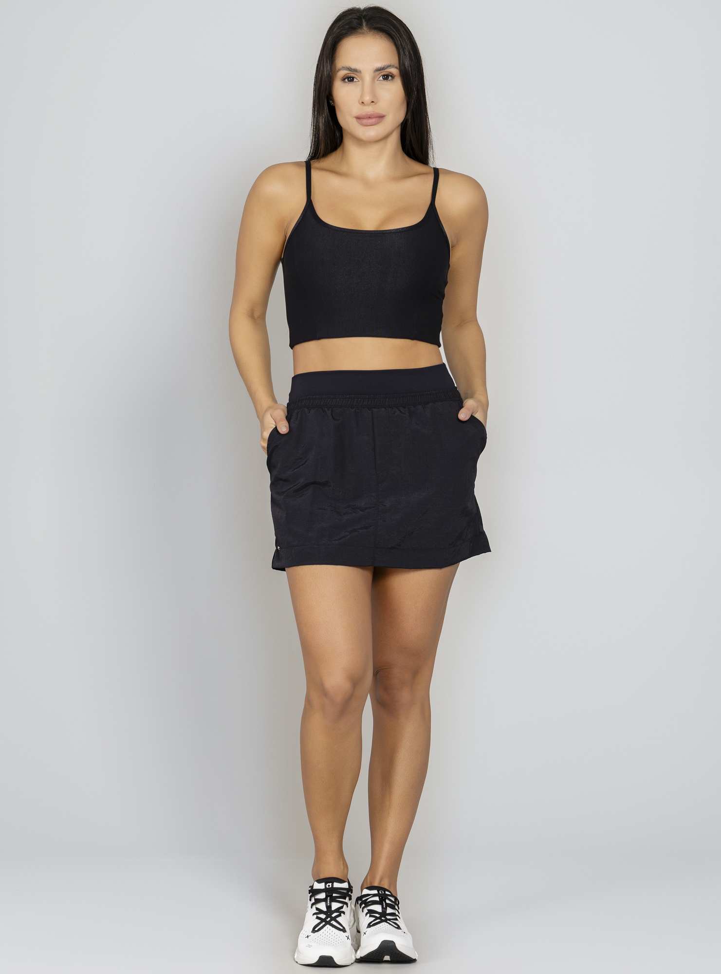 Top Alongado Glow Essencial Preto