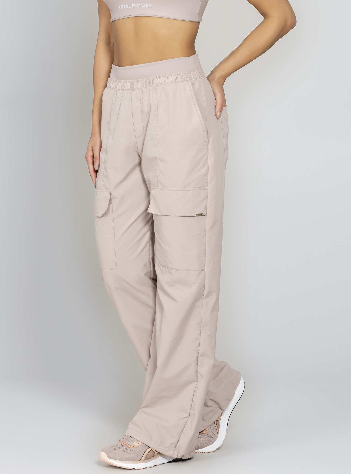 Calça Wide Leg Stylish Bege 06