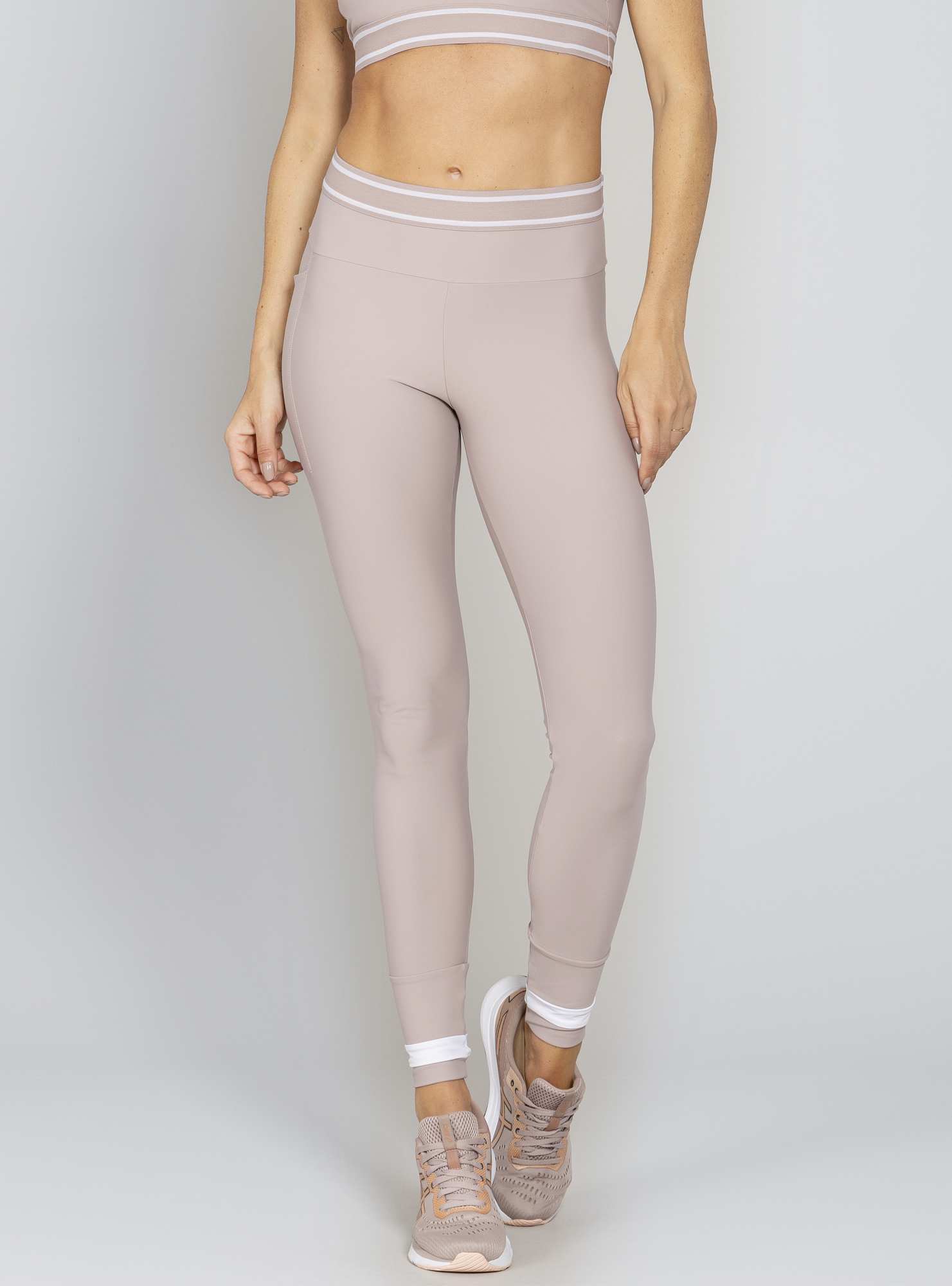 Legging Prime Band Bege 06 / Branco