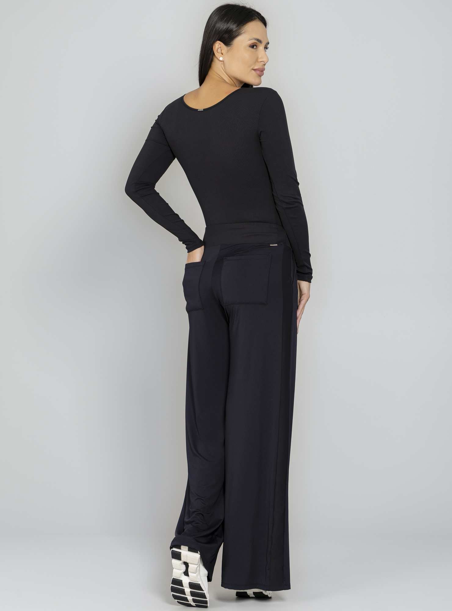 Body Manga Longa Blend Preto