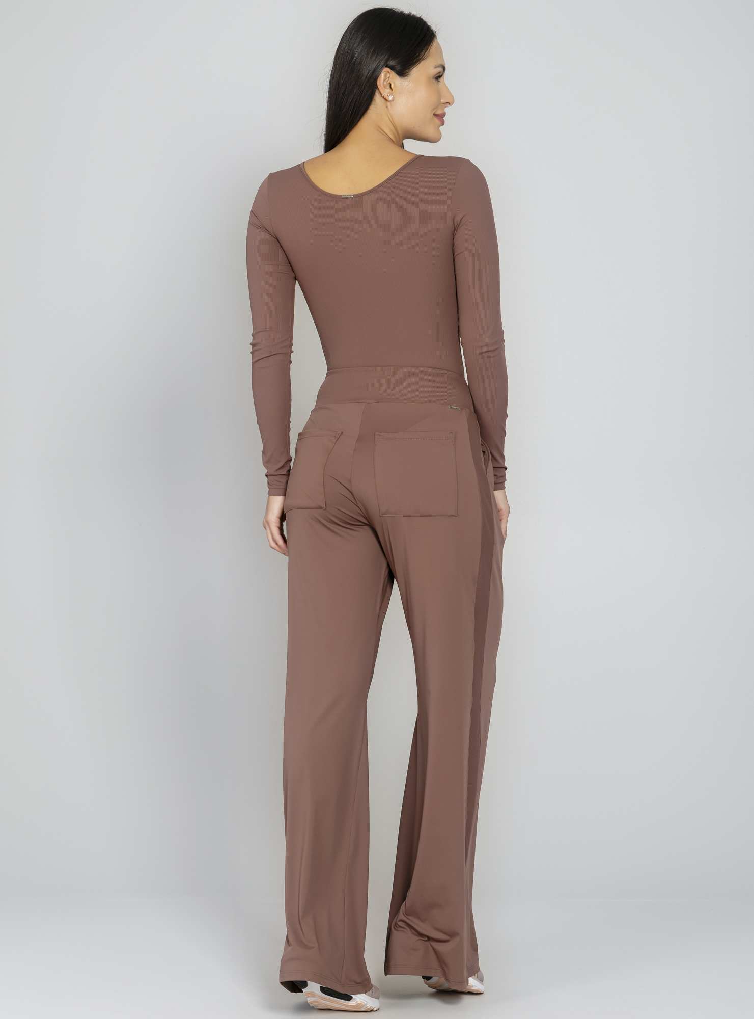 Calça Pantalona Blend Marrom 06