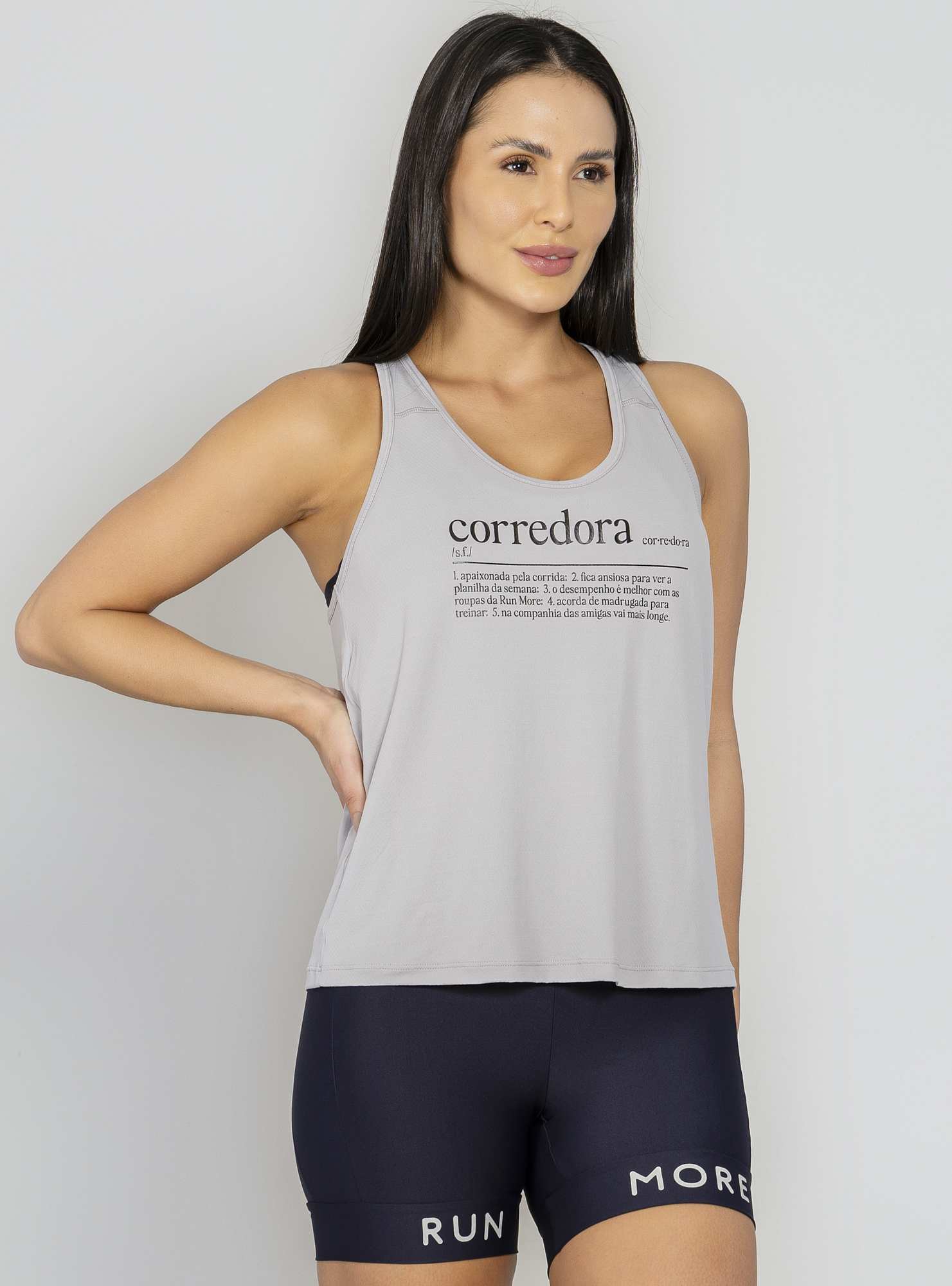 Regata Corredora Power Pace Cinza 03 / Preto