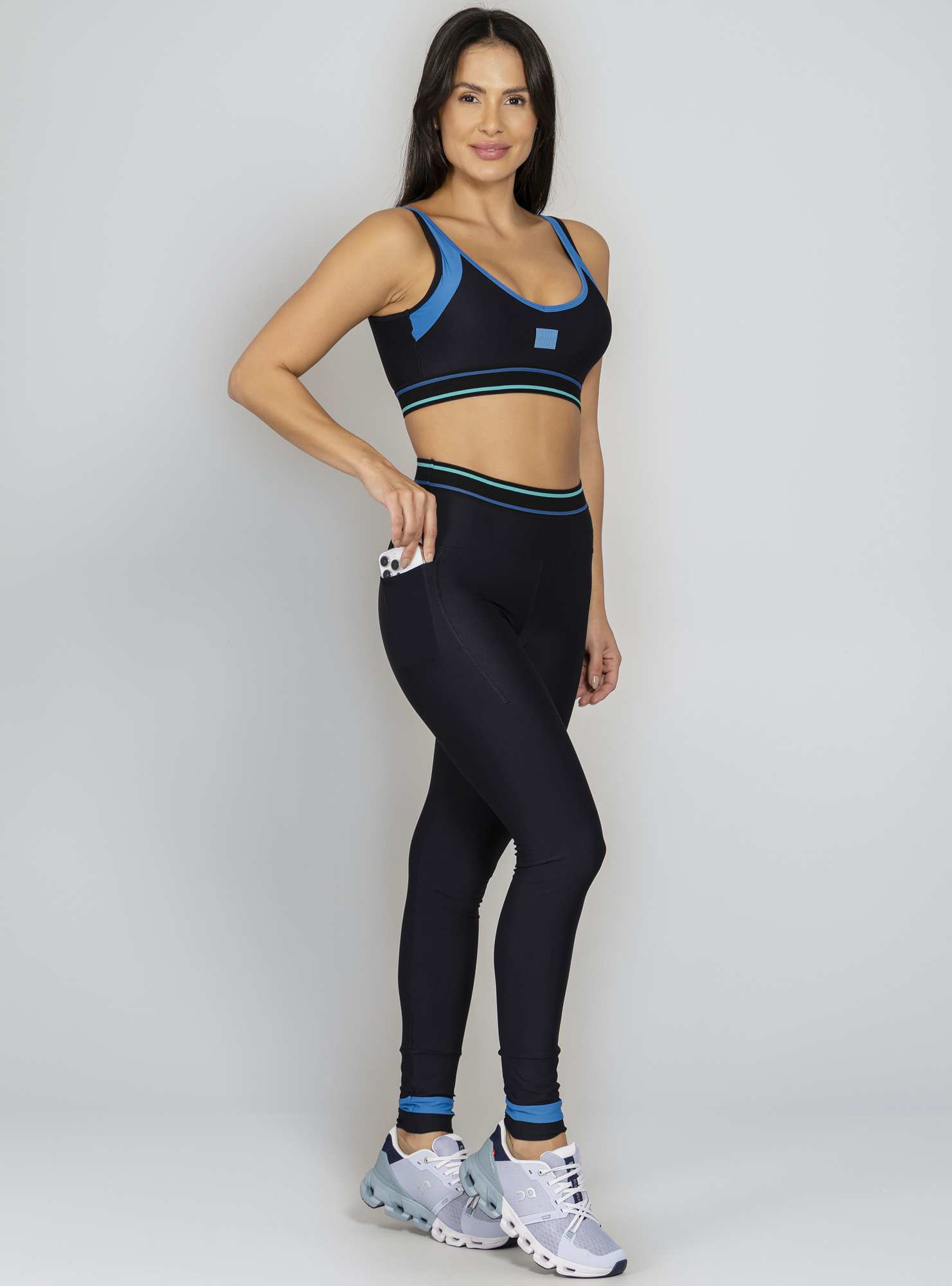 Top Prime Band Preto / Azul 27