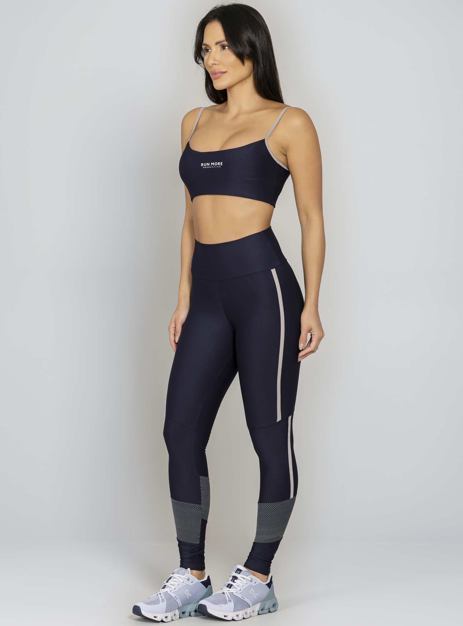 Legging Tech Design Preto / Cinza 28