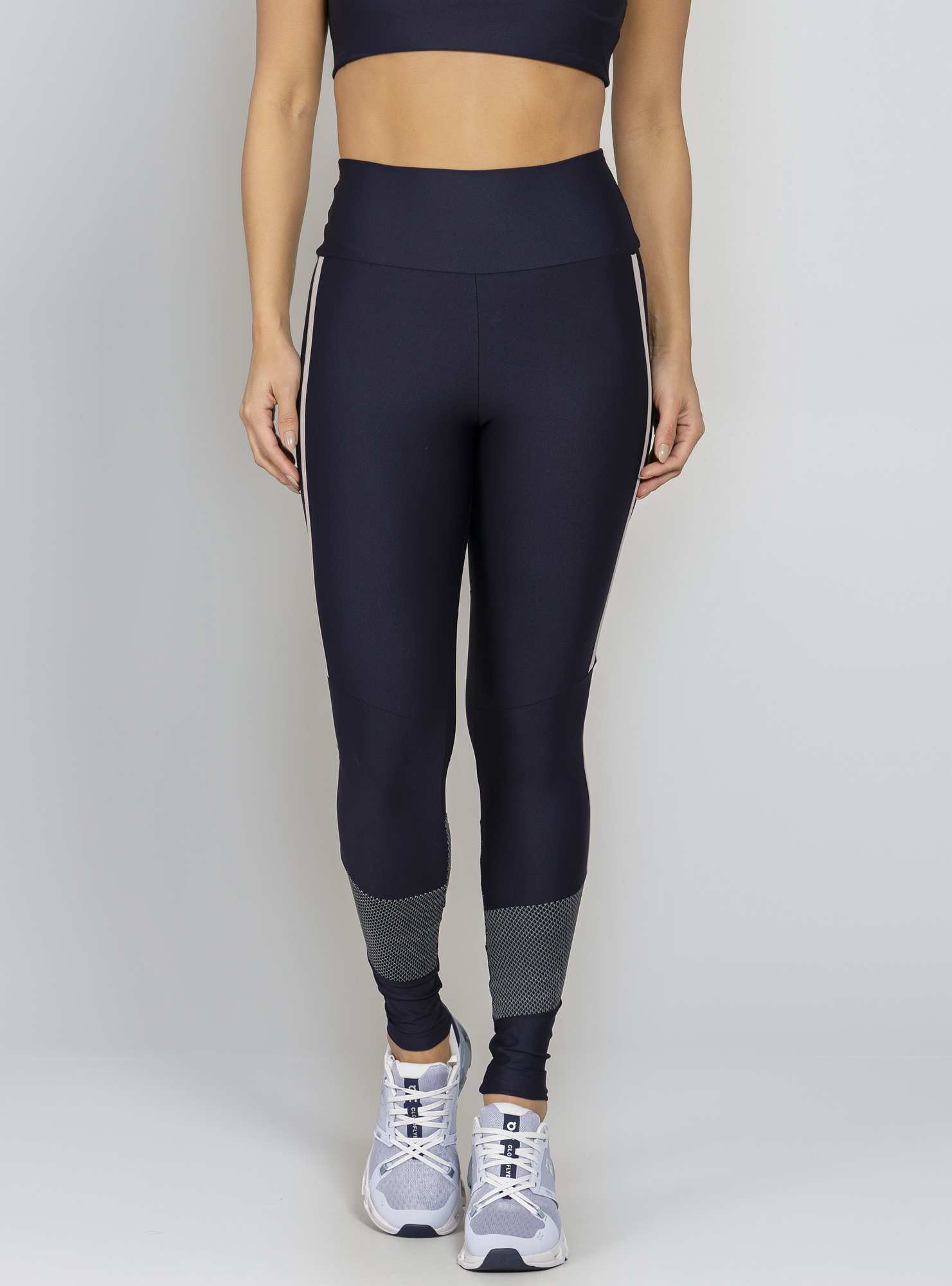 Legging Tech Design Preto / Cinza 28