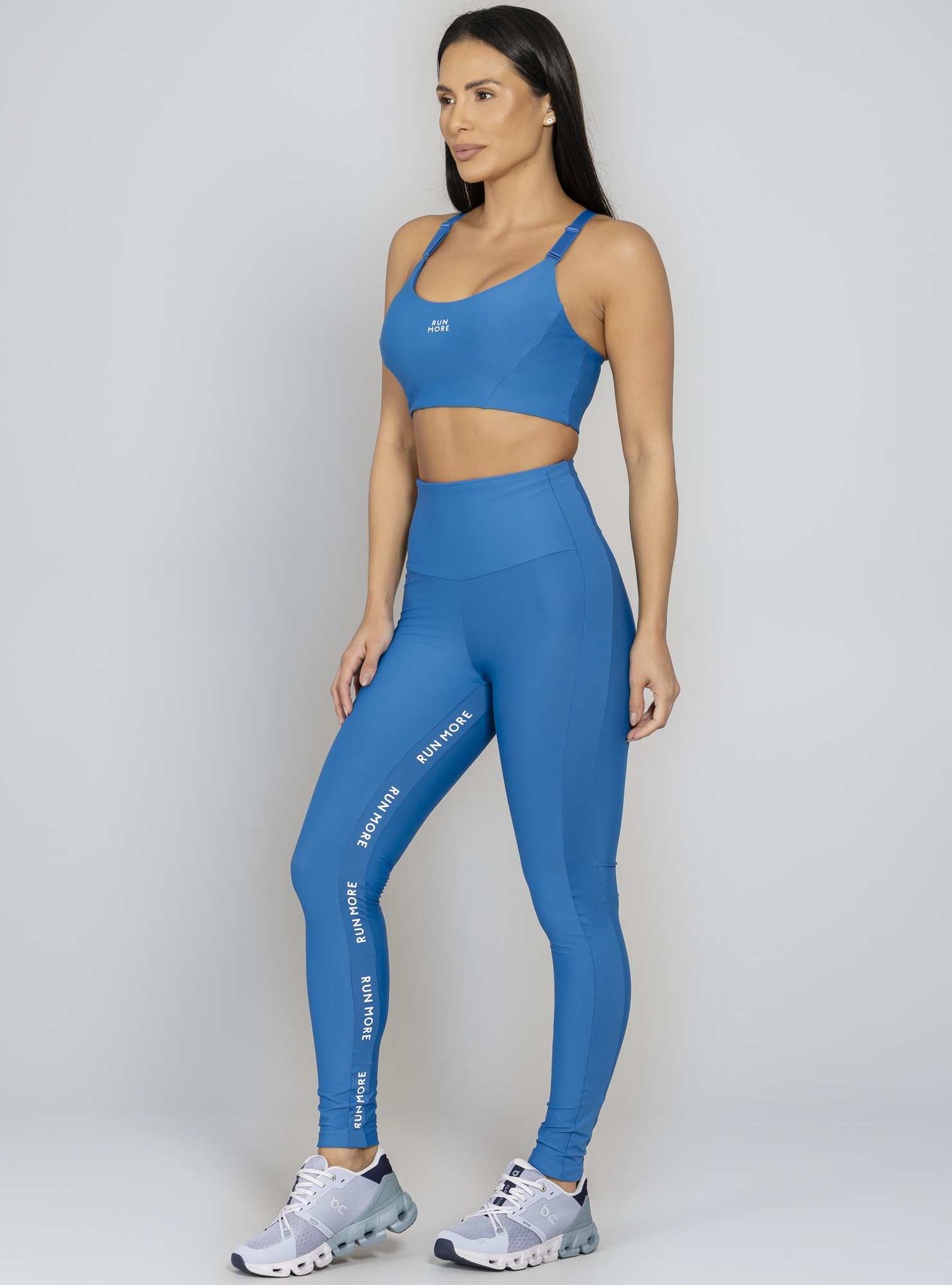 Legging Barriga Zero Essencial Azul 27 / Branco
