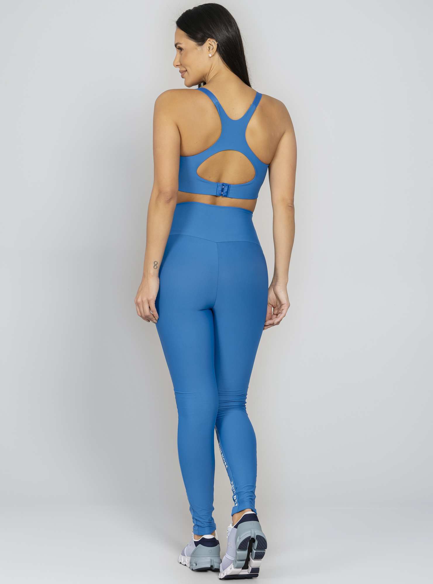Legging Barriga Zero Essencial Azul 27 / Branco