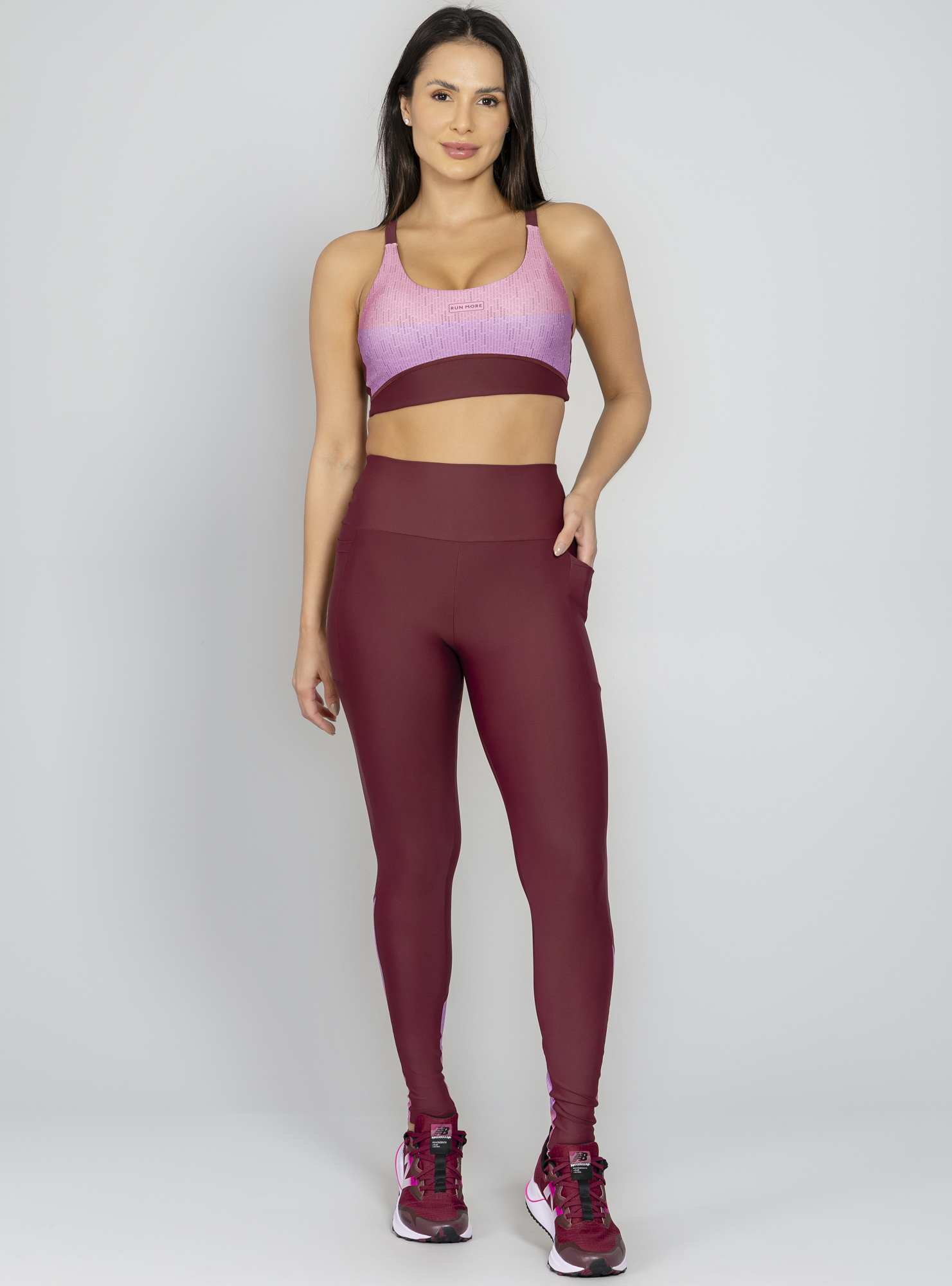 Legging com Bolso Color Fusion Bordo 03 / Su 140