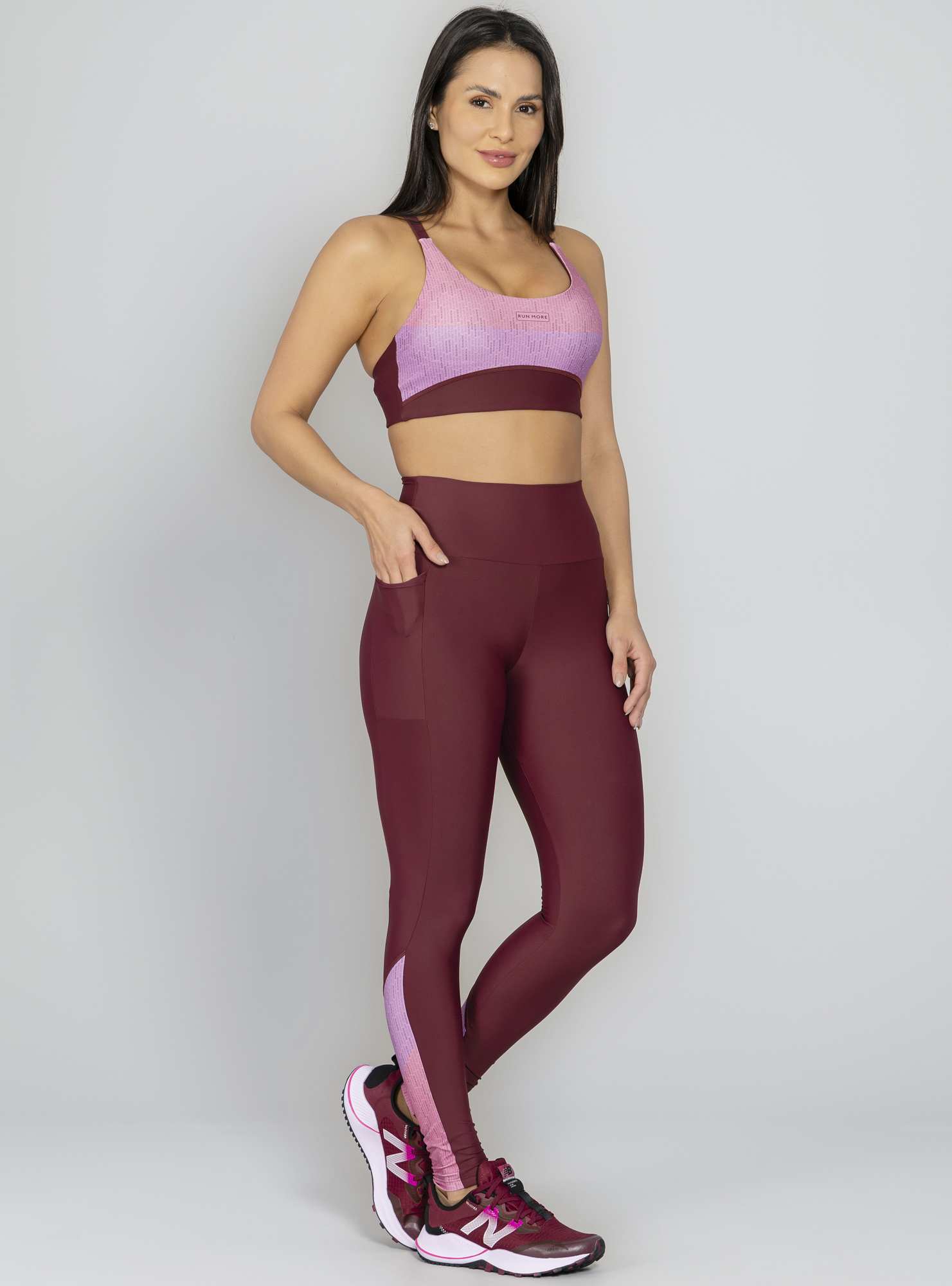 Legging com Bolso Color Fusion Bordo 03 / Su 140