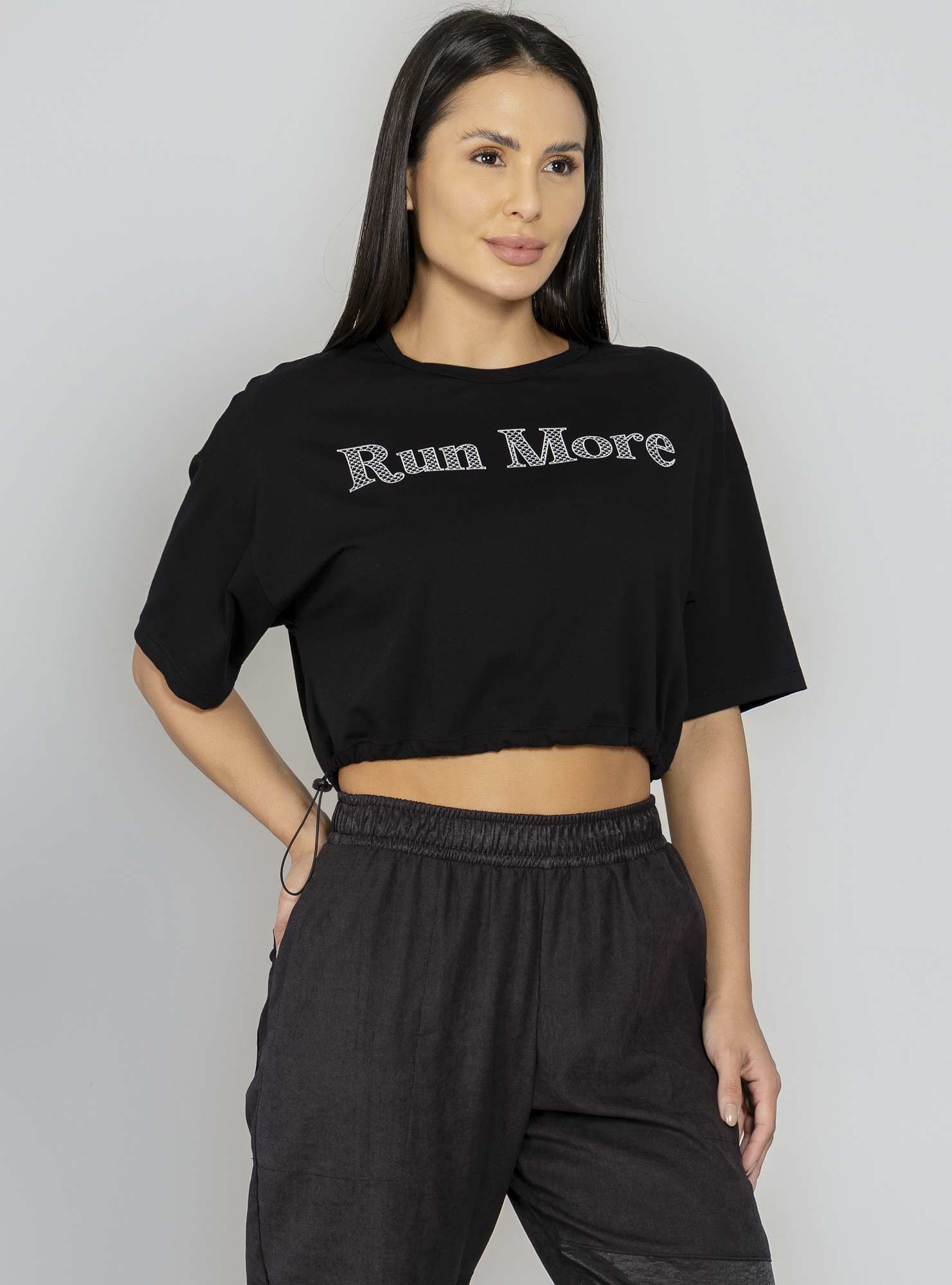 Blusa Relaxed Sporty Preto / Cinza 02