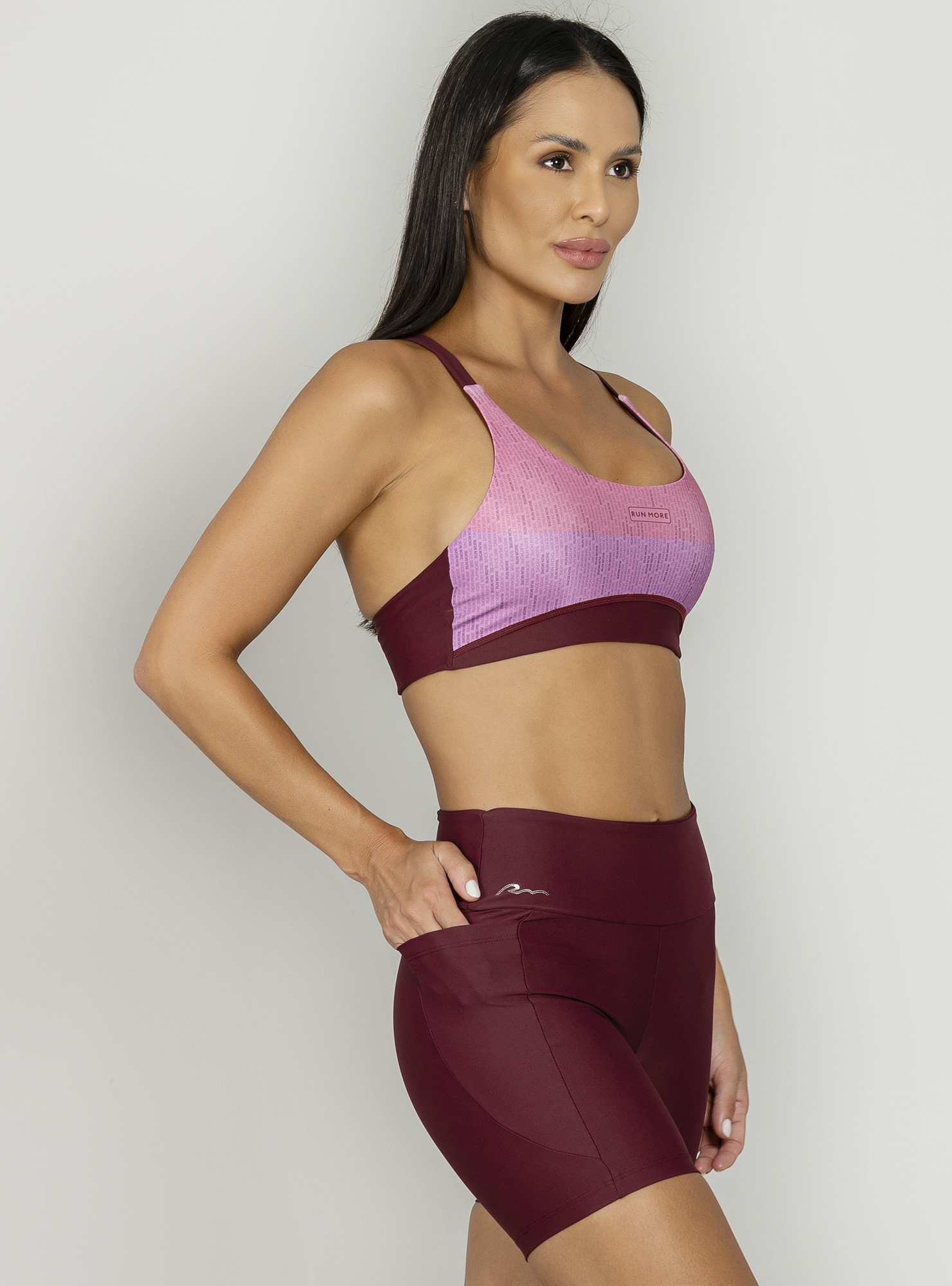Top Estampado Color Fusion Bordo 03 / Su 140