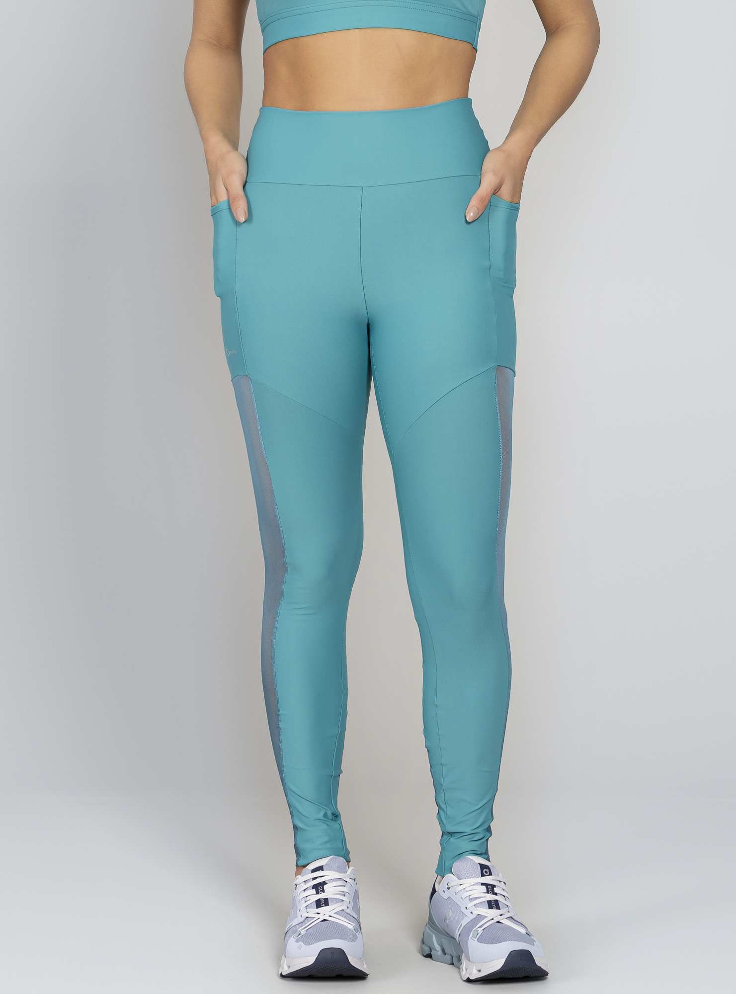 Legging Blocking Tule Verde 53 / Su 138