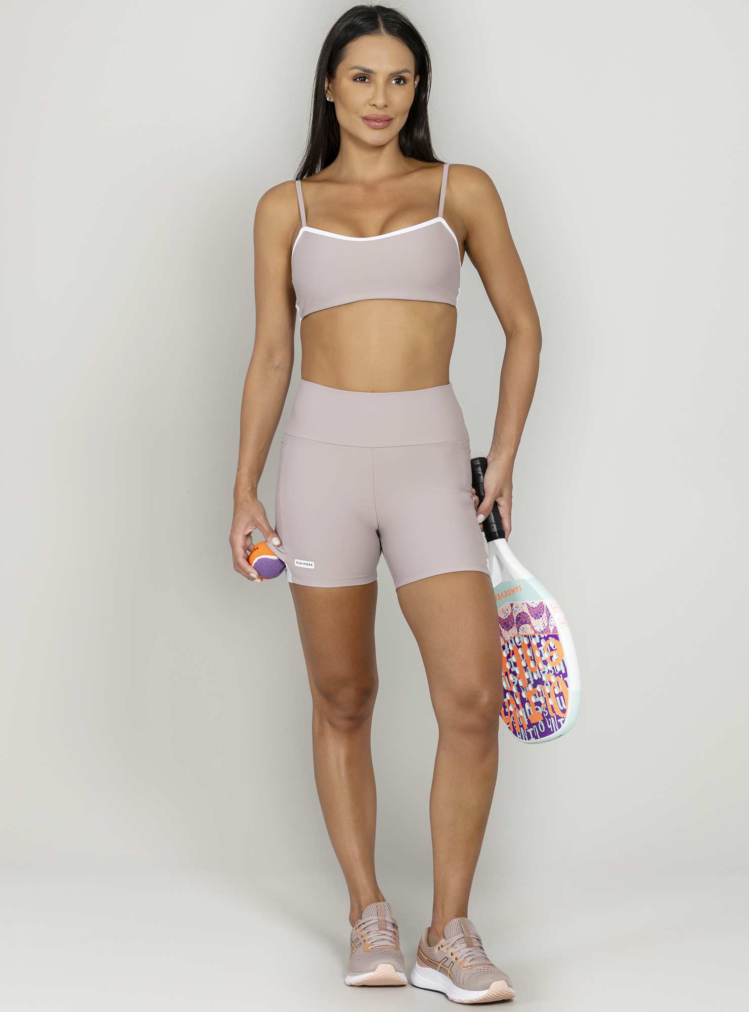 Top Leve Slim Bege 06 / Branco