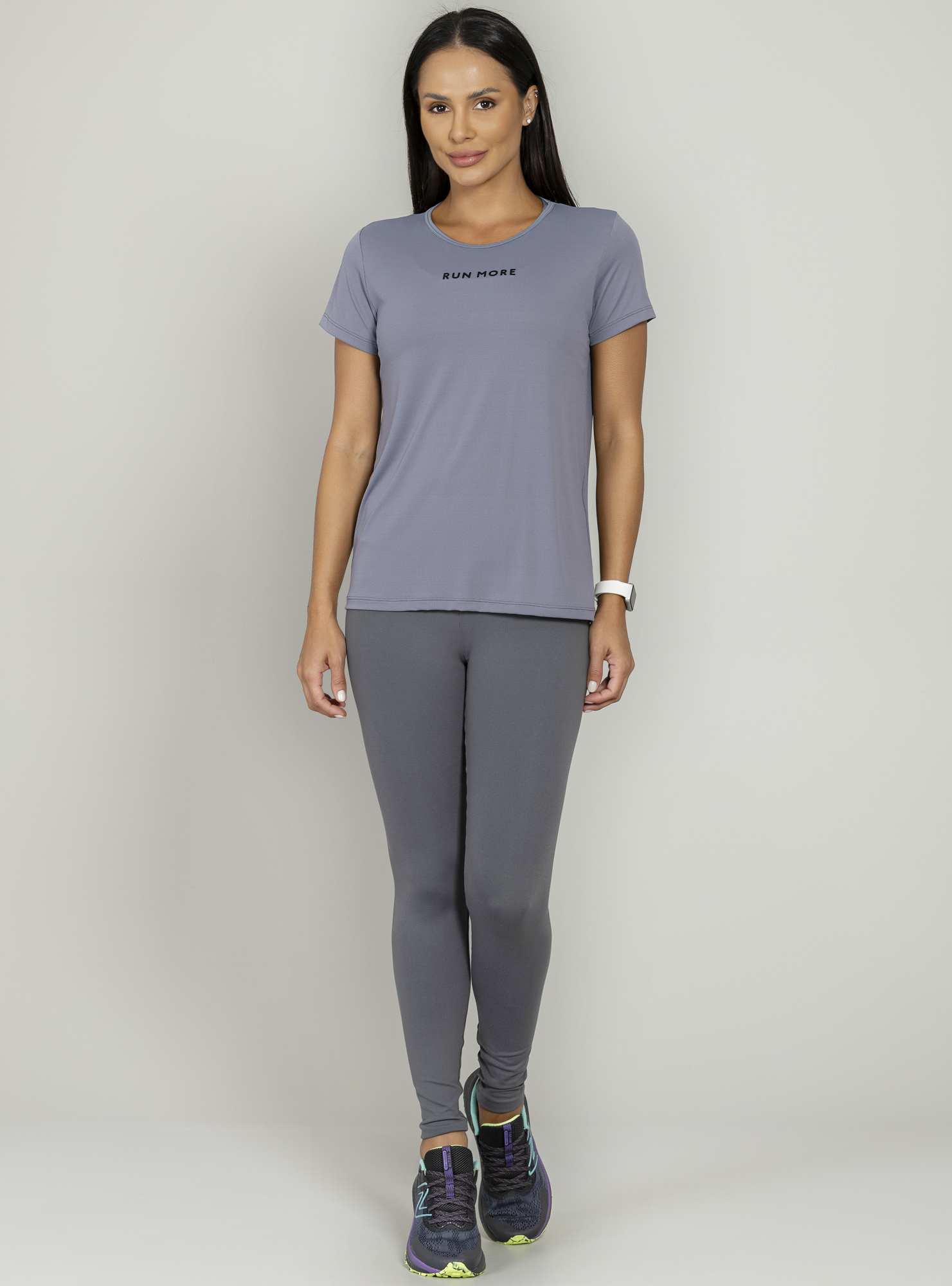 T-shirt Decote Redondo 56281 Cinza 25 Cinza 25