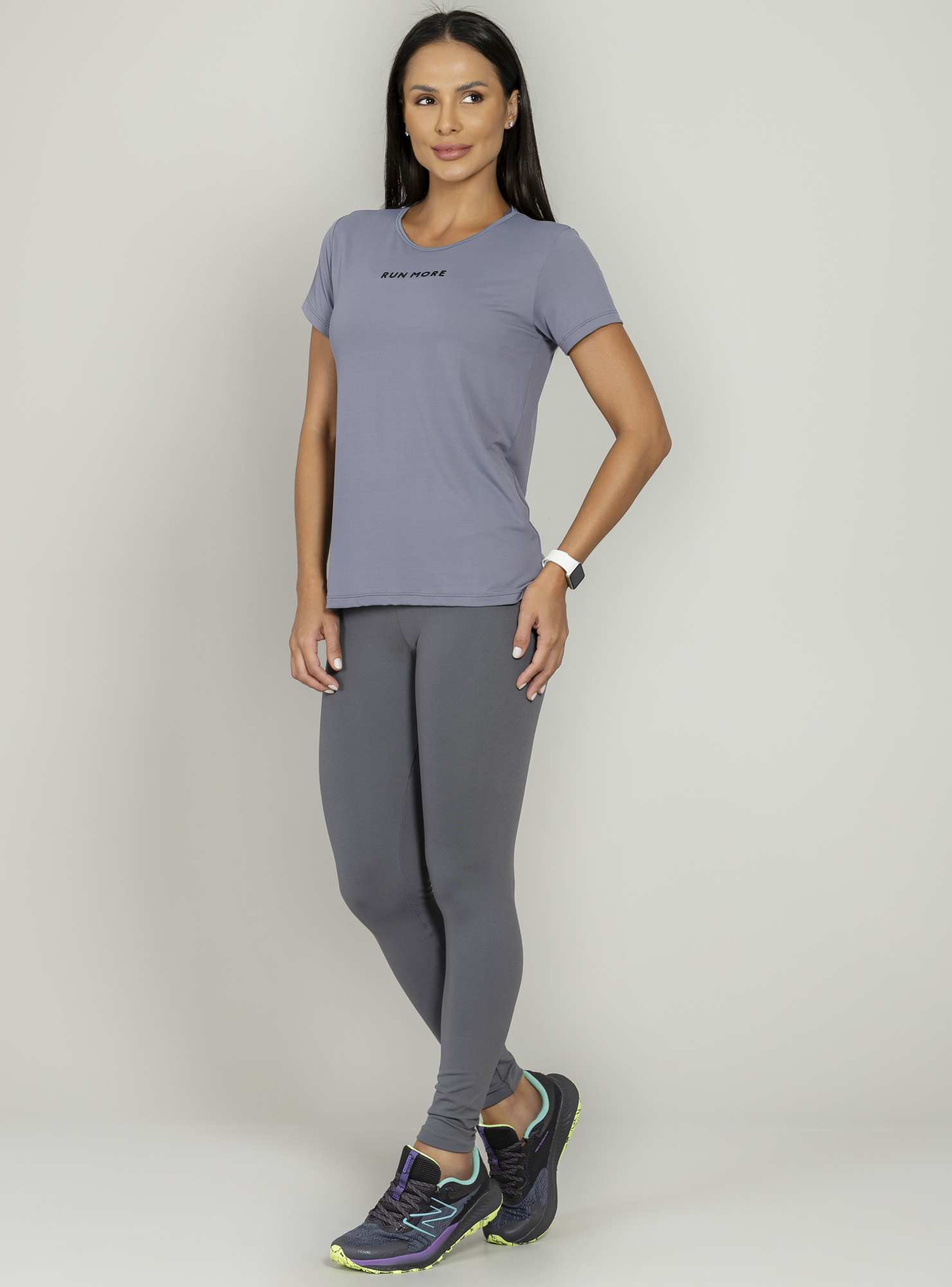 T-shirt Decote Redondo 56281 Cinza 25 Cinza 25