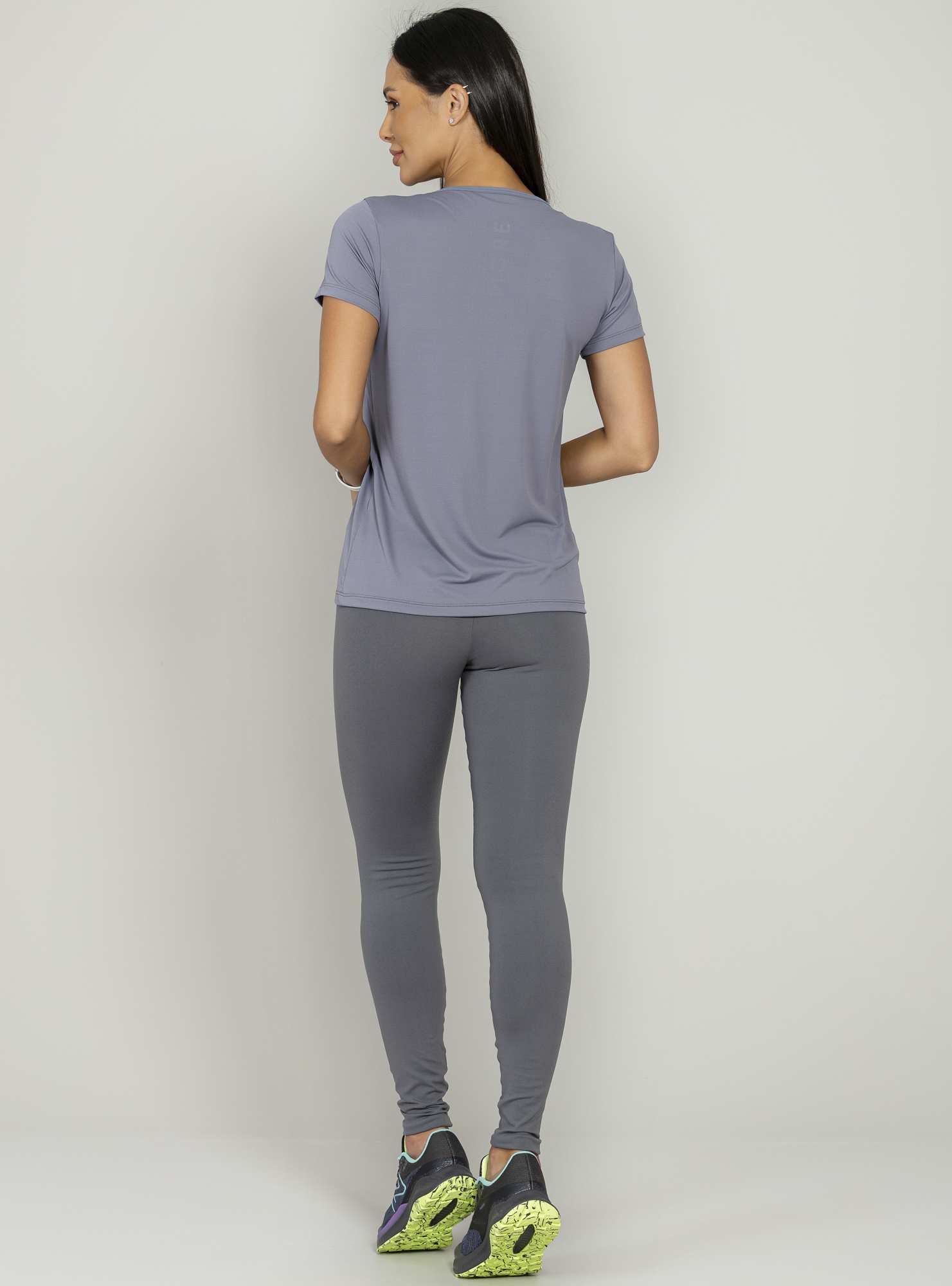 T-shirt Decote Redondo 56281 Cinza 25 Cinza 25