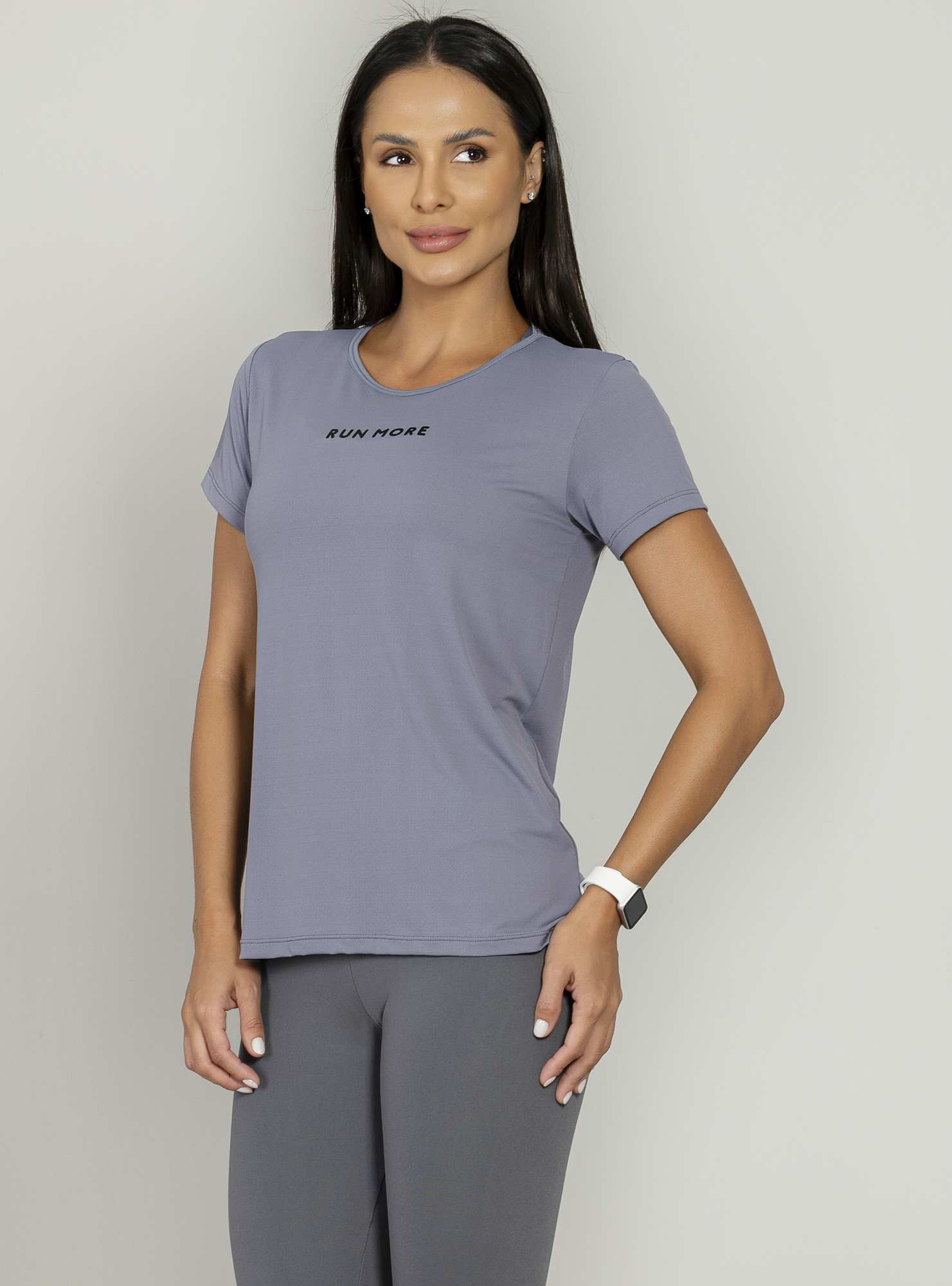 T-shirt Decote Redondo 56281 Cinza 25 Cinza 25