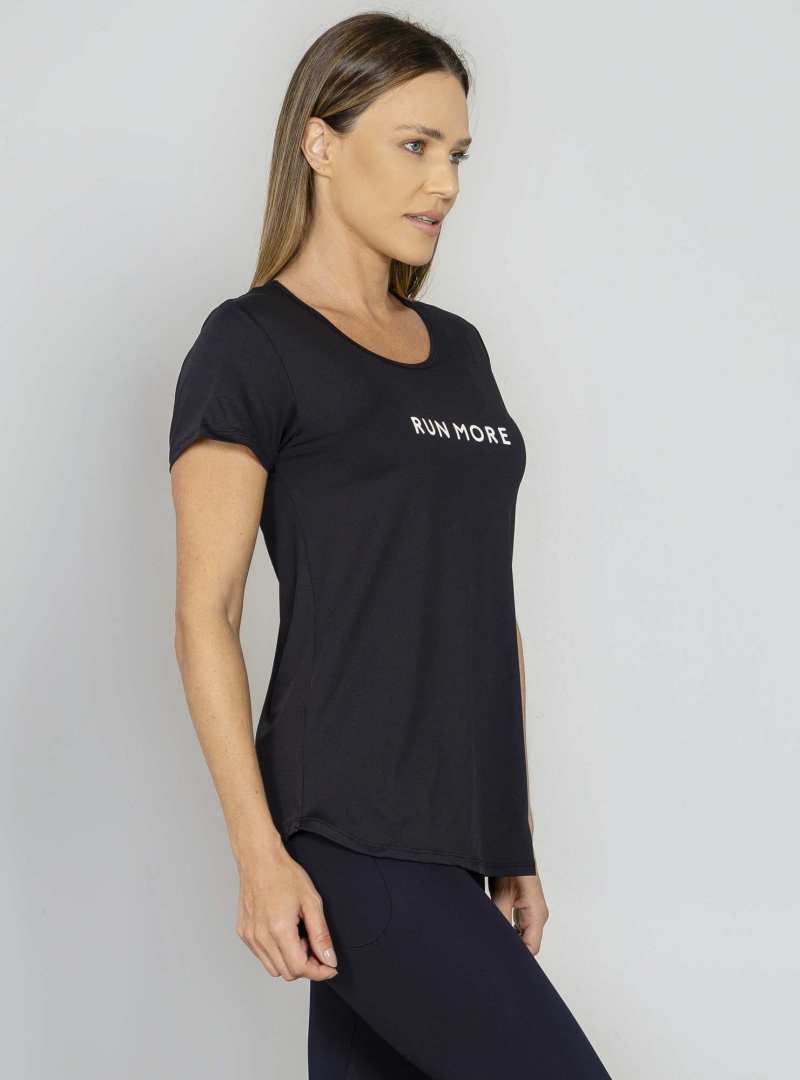 Blusa Alongada Preto / Branco